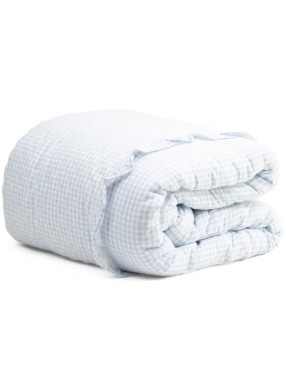 Rachel Zoe Light Blue Gingham Comforter Set
